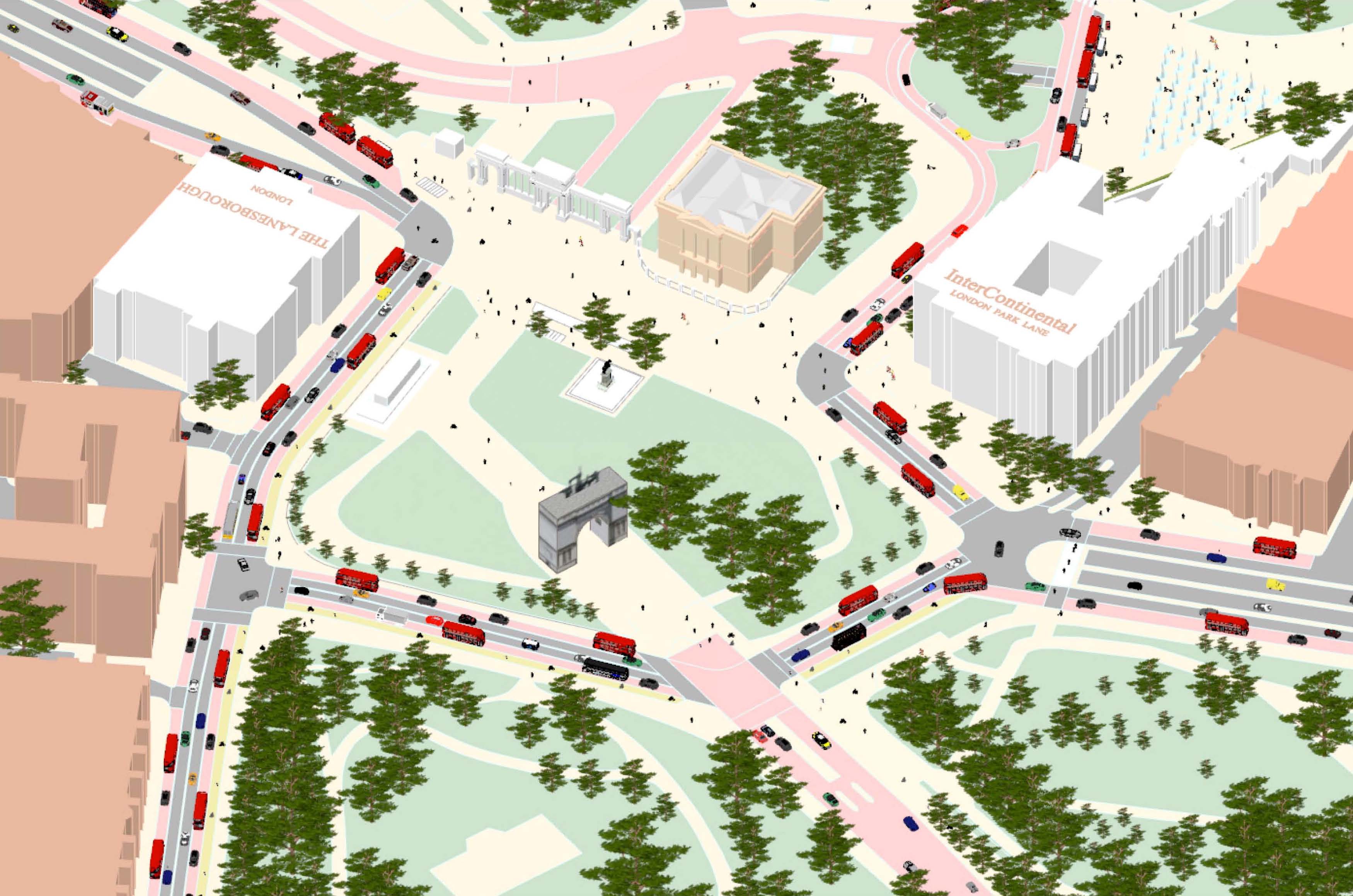Hyde Park Corner as proposed
